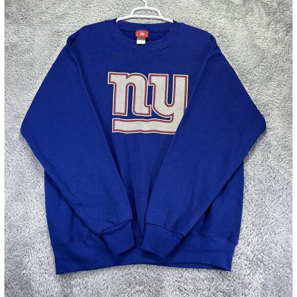 Vintage NFL NY New York Giants Blue‎ Crewneck Adult Large Sweatshirt 90's Y2K - Picture 2 of 8